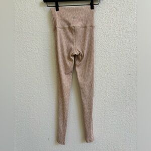 Strut This ribbed, leggings, cream, and beige leopard print